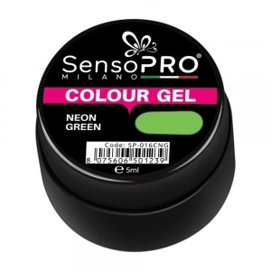 Gel UV Colorat Neon Green 5ml, SensoPRO Milano - Img 3