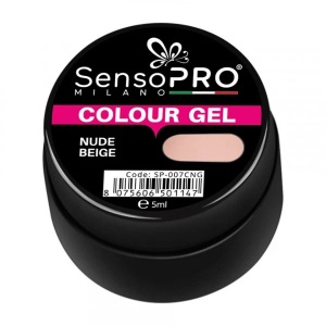 Gel UV Colorat Nude Beige 5ml, SensoPRO Milano - Img 3