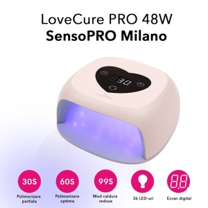 Lampa Unghii UV / LED 48W Love Cure PRO - SensoPRO Milano, Pink - Img 3