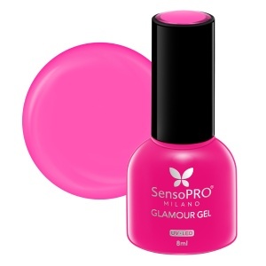 Oja Semipermanenta Glamour Gel SensoPRO Milano - #94 Iconic Pink, 8ml