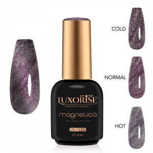 Oja Semipermanenta LUXORISE MAGNETICA - ThermoCharm, Truffle Twilight 10ml - Img 2