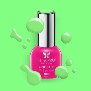 Oja Semipermanenta One Step Brilliant Gel SensoPRO Milano - #105 Green Glaze, 8ml - Img 2