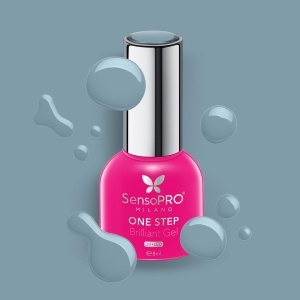 Oja Semipermanenta One Step Brilliant Gel SensoPRO Milano - #23 Inspire Blue, 8ml - Img 2