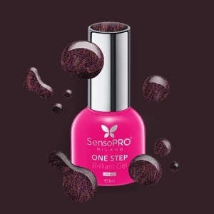 Oja Semipermanenta One Step Brilliant Gel SensoPRO Milano - #82 Silver Box, 8ml - Img 2