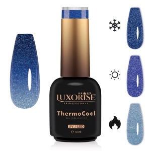 Oja Semipermanenta Termica 3 Culori LUXORISE ThermoCool, Blissful Breeze 10ml - Img 1