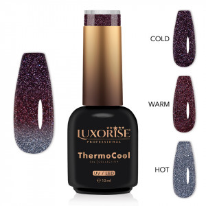 Oja Semipermanenta Termica 3 Culori LUXORISE ThermoCool, Cosmic Cassie 10ml - Img 2