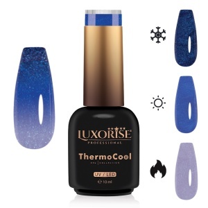 Oja Semipermanenta Termica 3 Culori LUXORISE ThermoCool, Couture Lavender 10ml