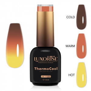 Oja Semipermanenta Termica 3 Culori LUXORISE ThermoCool, Hippie Hope 10ml - Img 2