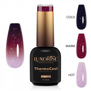 Oja Semipermanenta Termica 3 Culori LUXORISE ThermoCool, Radiant Princess 10ml - Img 2