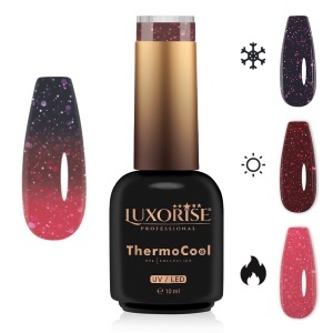 Oja Semipermanenta Termica 3 Culori LUXORISE ThermoCool, Shine Bright 10ml