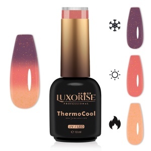 Oja Semipermanenta Termica 3 Culori LUXORISE ThermoCool, Sunset Enigma 10ml