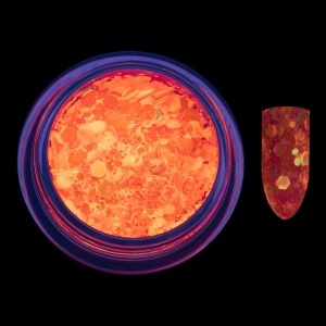 Paiete Unghii Neon Fluorescent LUXORISE, Hot Orange - Img 4
