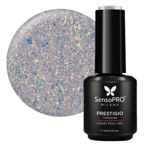 Polygel Lichid SensoPRO Milano PRESTIGIO, Golden Sheen, 15ml