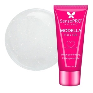Polygel MODELLA SensoPRO Milano - Pearl White, 15ml
