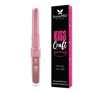 Ruj lichid si creion de buze 2in1 Kiss Craft SensoPRO Milano, Pink - Img 3