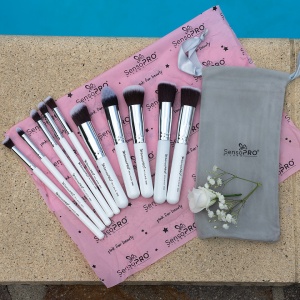 Set 10 Pensule Machiaj Profesionale SensoPRO Milano, Classy White + CADOU - Img 2