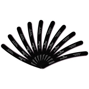 Set 10 Pile Unghii SensoPRO Milano, Banana granulatia 100/150, negru