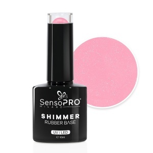 Shimmer Rubber Base SensoPRO Milano 10ml, Bubblegum Blast #62