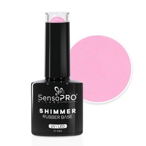 Shimmer Rubber Base SensoPRO Milano 10ml, Bubblegum Blast #62