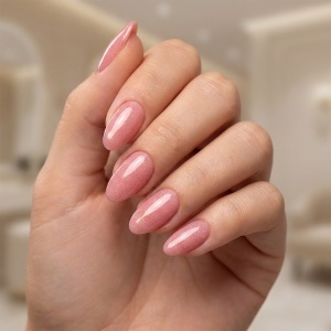 Shimmer Rubber Base SensoPRO Milano 10ml, Musical Rose Shimmer Gold #13 - Img 2