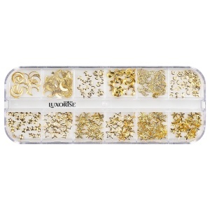 Strasuri Unghii Gold Nights, LUXORISE