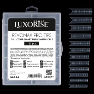 Tipsuri Reutilizabile Polygel & Gel REVOMAX PRO TIPS - LUXORISE, 120 buc