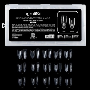 Tipsuri Reutilizabile REVOMAX Two-Piece System Almond LUXORISE pentru Polygel si Gel