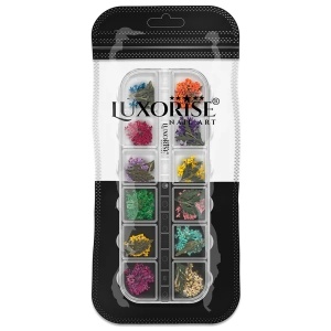 Flori Uscate Unghii LUXORISE - Blissful Bloom, 12 modele - Img 2