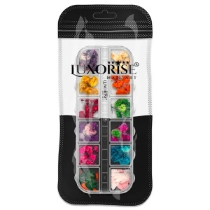 Flori Uscate Unghii LUXORISE - Rainbow Bloom, 12 modele - Img 3
