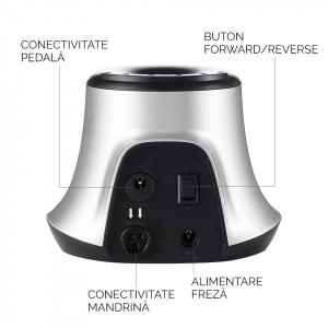 Freza unghii profesionala iFORCE PRO - LUXORISE , 30.000 RPM, Silver - Img 3