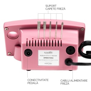 Freza unghii profesionala XPRESS FORCE - LUXORISE, 30000 RPM, Roz - Img 8
