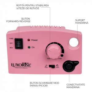 Freza unghii profesionala XPRESS FORCE - LUXORISE, 30000 RPM, Roz - Img 5