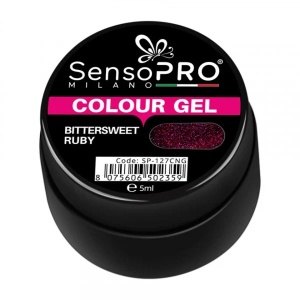 Gel UV Colorat Bittersweet Ruby 5ml, SensoPRO Milano - Img 2