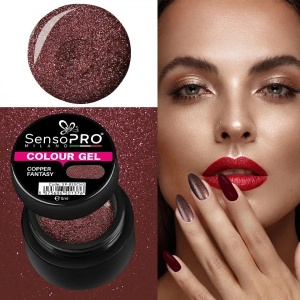 Gel UV Colorat Copper Fantasy 5ml, SensoPRO Milano - Img 4