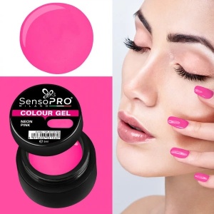 Gel UV Colorat Neon Pink 5ml, SensoPRO Milano - Img 2