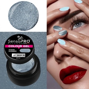 Gel UV Colorat Ocean Shimmer 5ml, SensoPRO Milano - Img 3