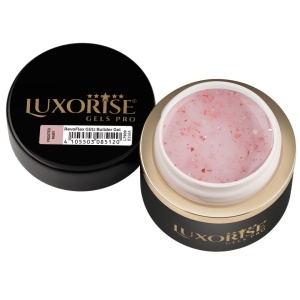 Gel UV Constructie Unghii RevoFlex Glitz LUXORISE 15ml, Frosted Ruby - Img 3