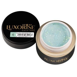 Gel UV Constructie Unghii RevoFlex Glitz LUXORISE 15ml, Mint Frost - Img 3
