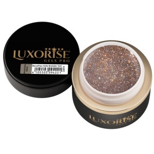 Gel UV Constructie Unghii RevoFlex Glitz LUXORISE 15ml, Moonstone Greige - Img 3
