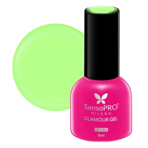 Oja Semipermanenta Glamour Gel SensoPRO Milano - #101 Fabulous Green, 8ml