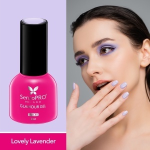 Oja Semipermanenta Glamour Gel SensoPRO Milano - #44 Lovely Lavender, 8ml - Img 2