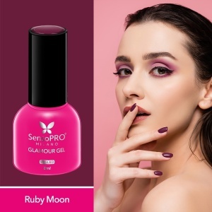 Oja Semipermanenta Glamour Gel SensoPRO Milano - #50 Ruby Moon, 8ml - Img 2
