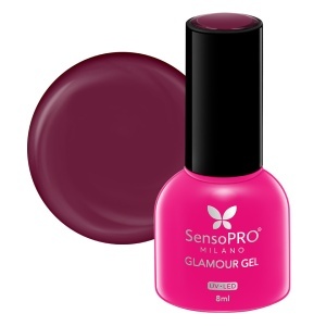 Oja Semipermanenta Glamour Gel SensoPRO Milano - #50 Ruby Moon, 8ml