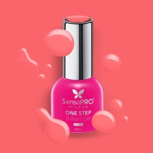 Oja Semipermanenta One Step Brilliant Gel SensoPRO Milano - #109 Flamingo Rush, 8ml - Img 2