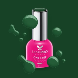 Oja Semipermanenta One Step Brilliant Gel SensoPRO Milano - #59 Couture Green, 8ml - Img 2