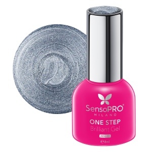 Oja Semipermanenta One Step Brilliant Gel SensoPRO Milano - #82 Silver Box, 8ml