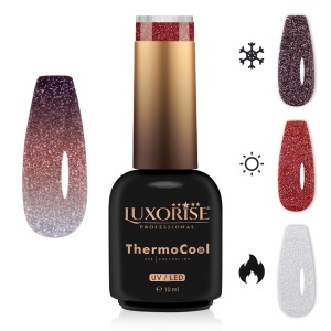 Oja Semipermanenta Termica 3 Culori LUXORISE ThermoCool, Pure Heart 10ml