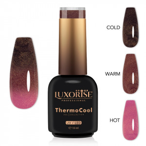 Oja Semipermanenta Termica 3 Culori LUXORISE ThermoCool, Purple Symphony 10ml - Img 2