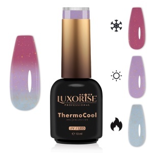 Oja Semipermanenta Termica 3 Culori LUXORISE ThermoCool, Royal Glimmer 10ml