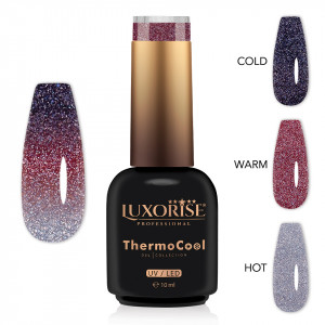 Oja Semipermanenta Termica 3 Culori LUXORISE ThermoCool, True Grace 10ml - Img 2